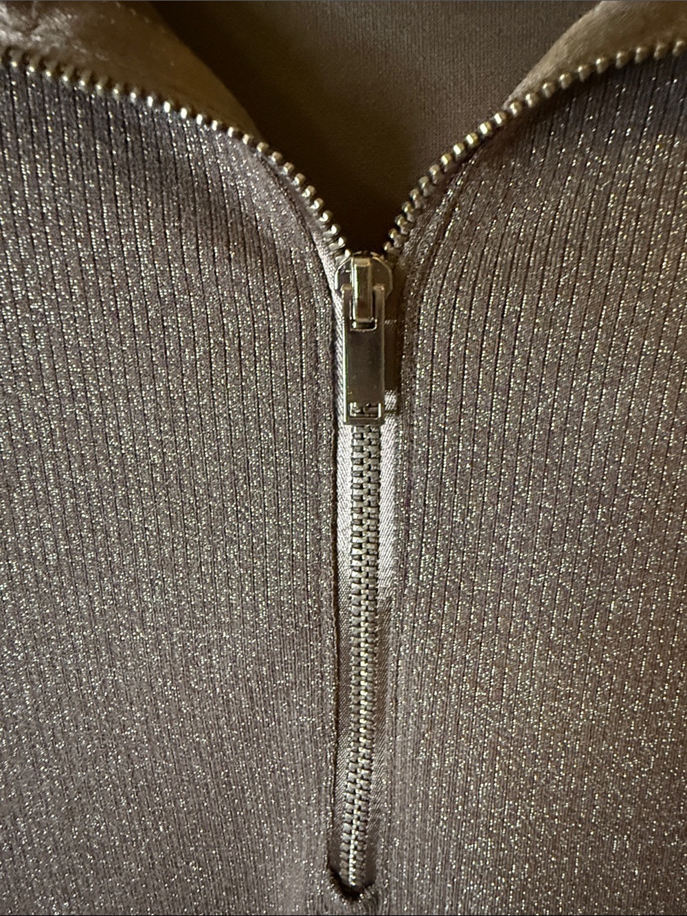 SPANX Taupe Shimmery Wide-Leg Pants & Zip Pullover Set - Picture 9 of 10